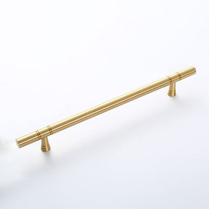 Comforsyco Gold Brass Round Bar Cabinet Handles and T-Bar Knobs