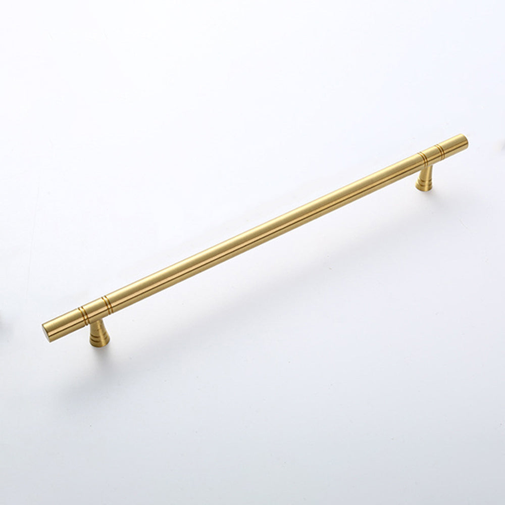 Comforsyco Gold Brass Round Bar Cabinet Handles and T-Bar Knobs