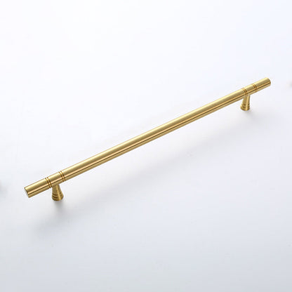 Comforsyco Gold Brass Round Bar Cabinet Handles and T-Bar Knobs
