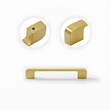 Comforsyco Gold Brass Square Bar Cabinet Pulls and Knobs