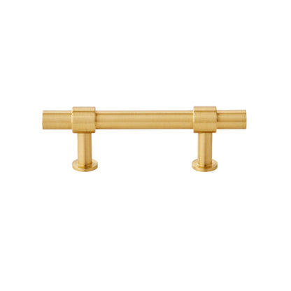 Comforsyco Gold Brass T-Bar Cabinet Handles and Matching Knobs