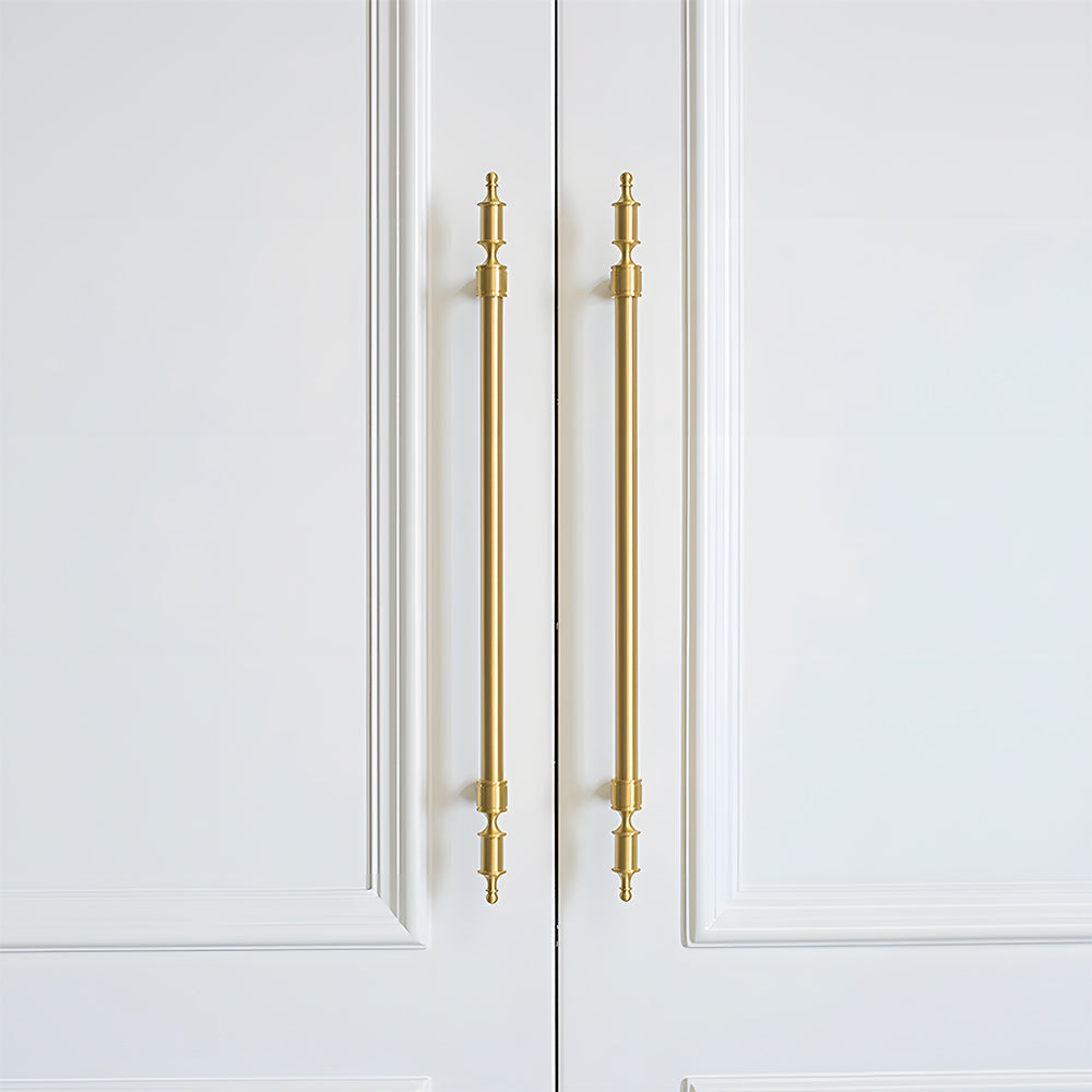 Comforsyco Gold Brass Turned Bar Cabinet Pulls and Knobs