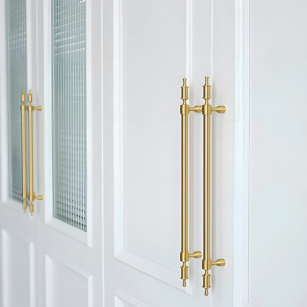 Comforsyco Gold Brass Turned Bar Cabinet Pulls and Knobs