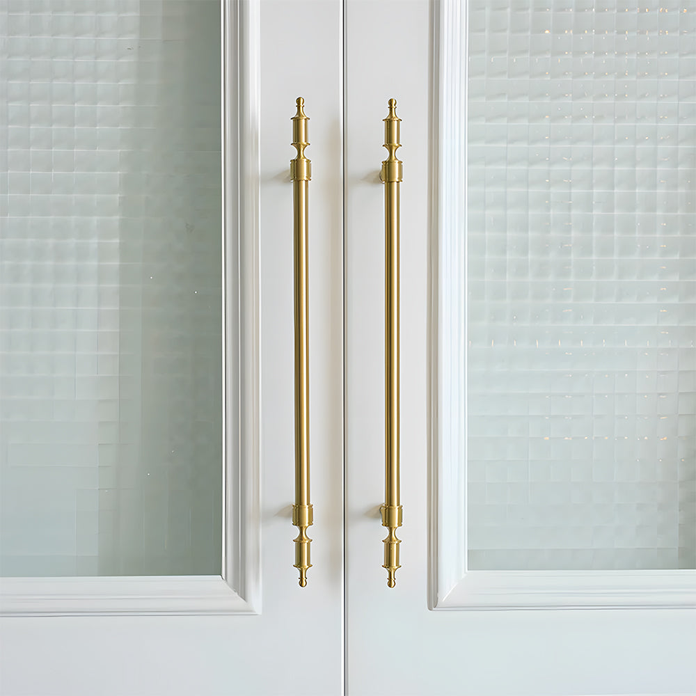 Comforsyco Gold Brass Turned Bar Cabinet Pulls and Knobs