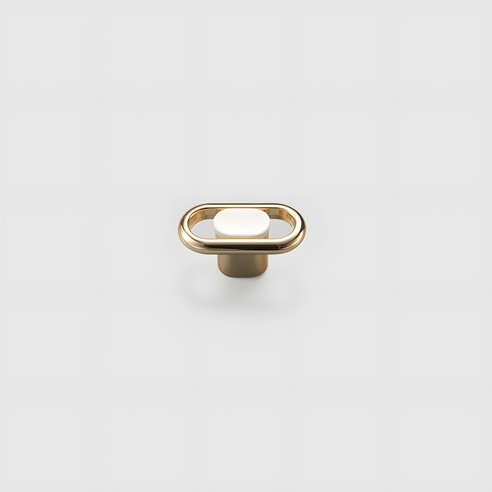 Comforsyco Gold Cabinet Pulls and Knobs with Color Insert