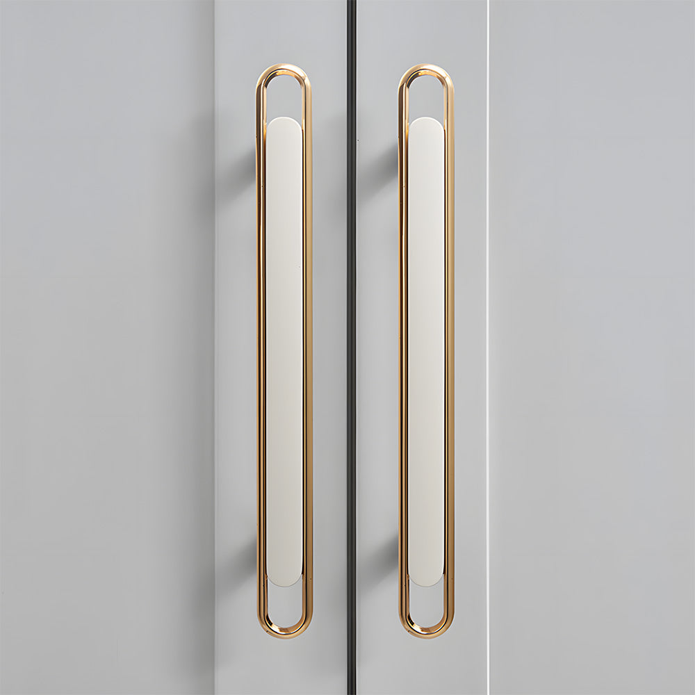 Comforsyco Gold Cabinet Pulls and Knobs with Color Insert