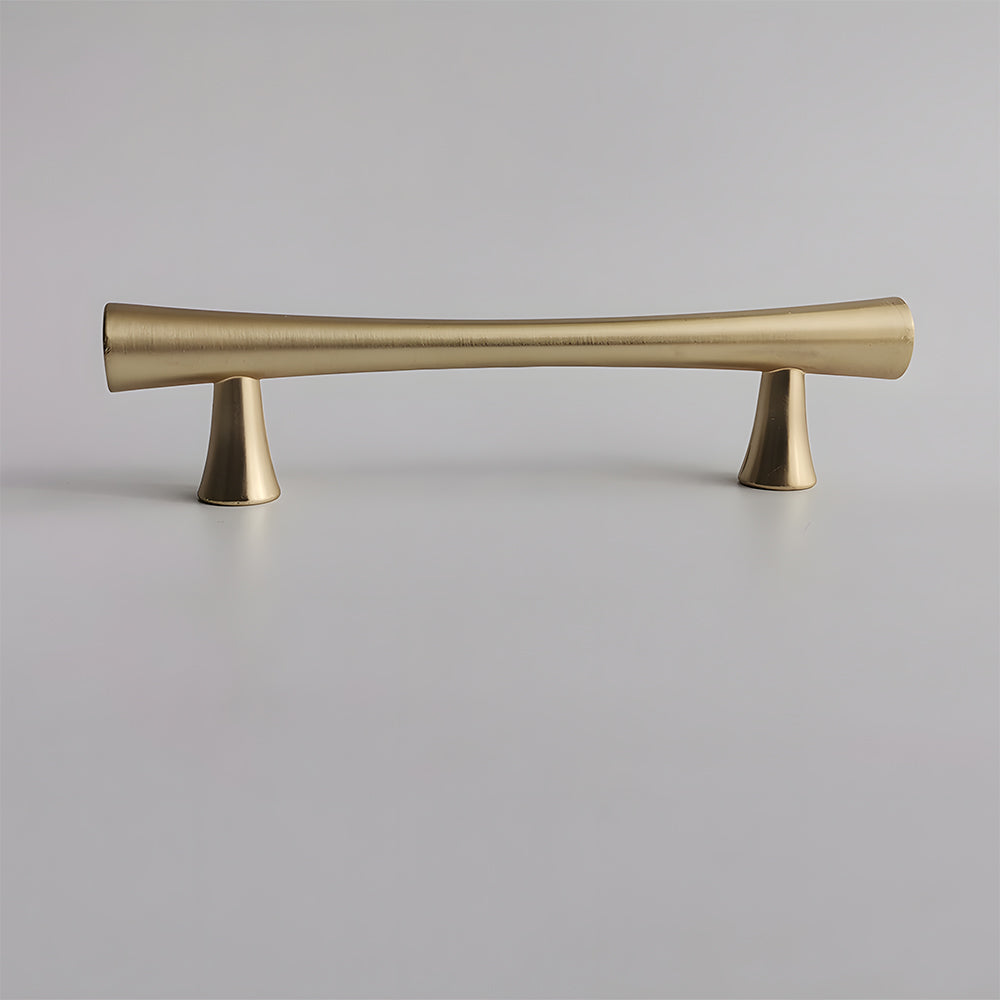 Comforsyco Gold Curved Cabinet Handles, Zinc Alloy T-Bar Pulls