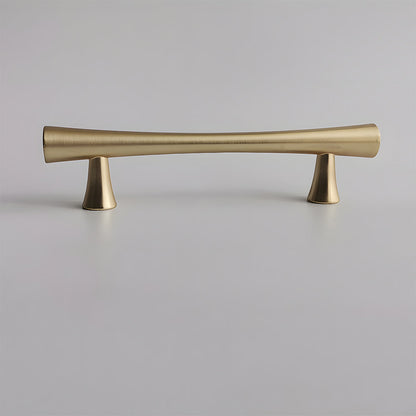 Comforsyco Gold Curved Cabinet Handles, Zinc Alloy T-Bar Pulls