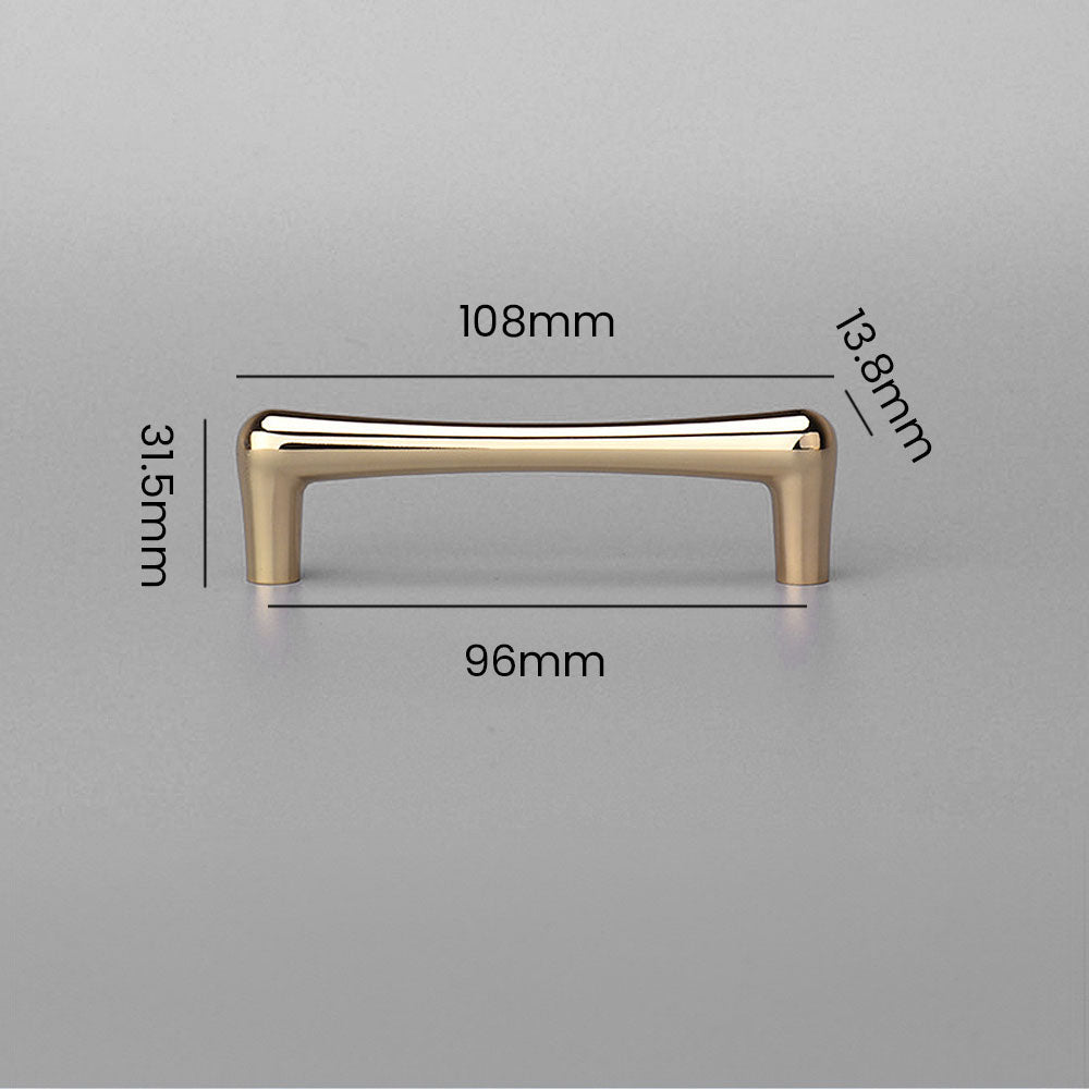 Comforsyco Gold D-Shaped Cabinet Pulls and Knobs for Wardrobes