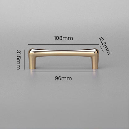 Comforsyco Gold D-Shaped Cabinet Pulls and Knobs for Wardrobes