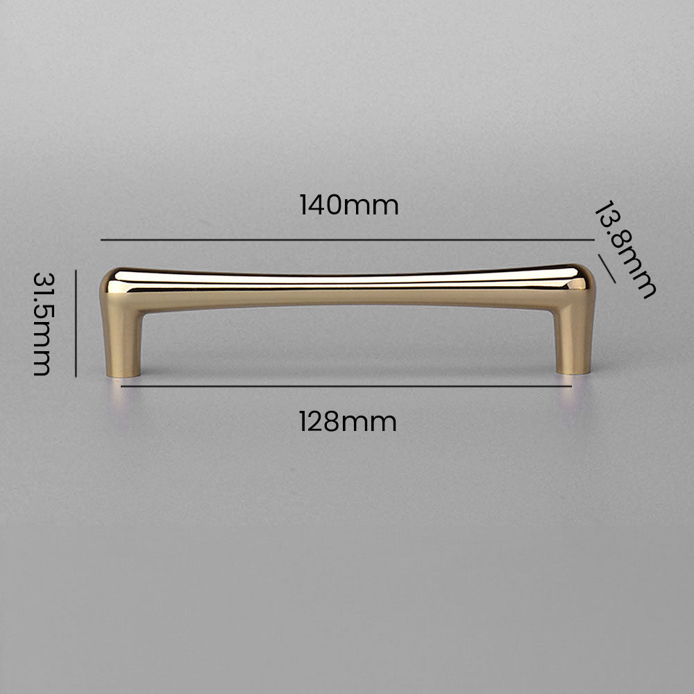 Comforsyco Gold D-Shaped Cabinet Pulls and Knobs for Wardrobes