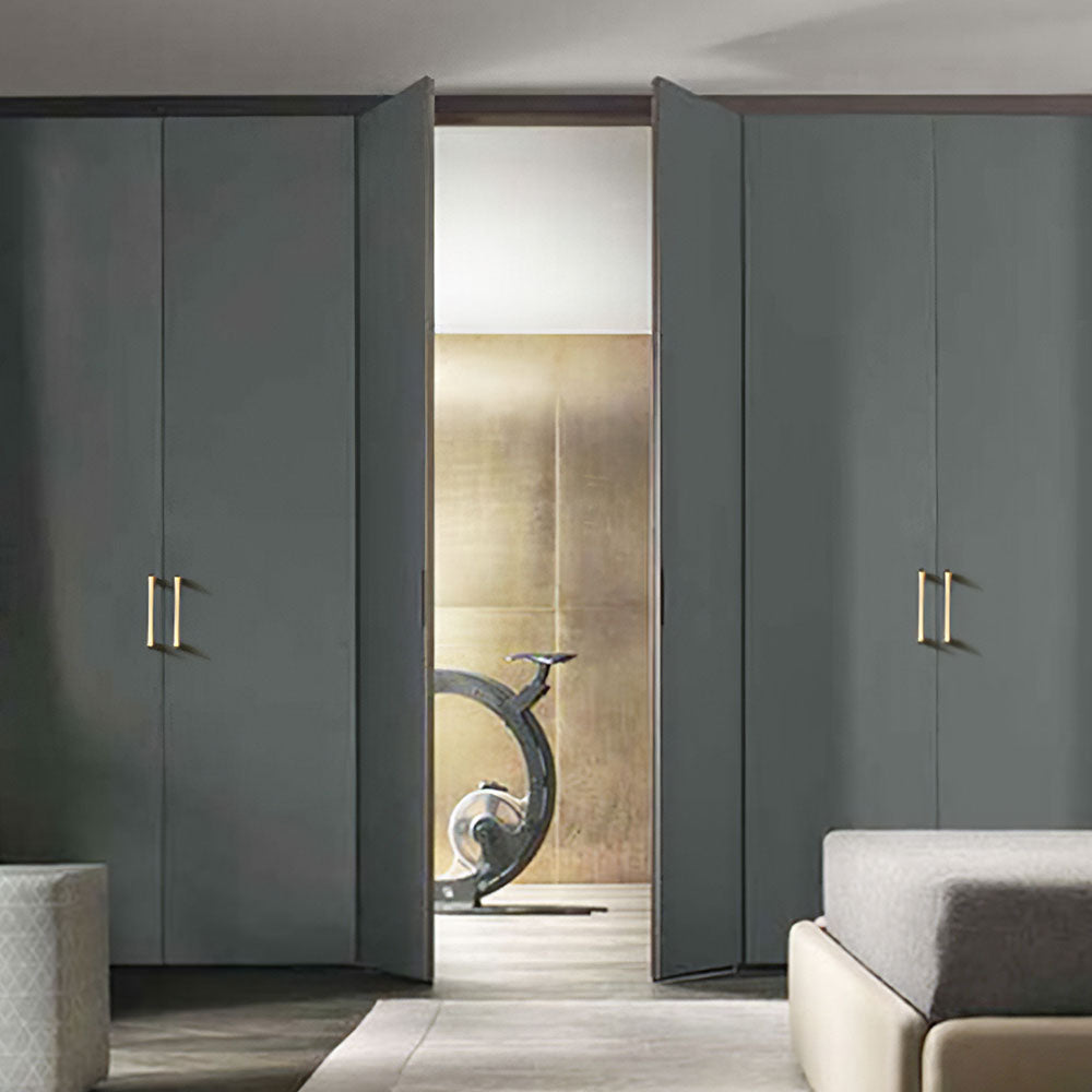 Comforsyco Gold D-Shaped Cabinet Pulls and Knobs for Wardrobes