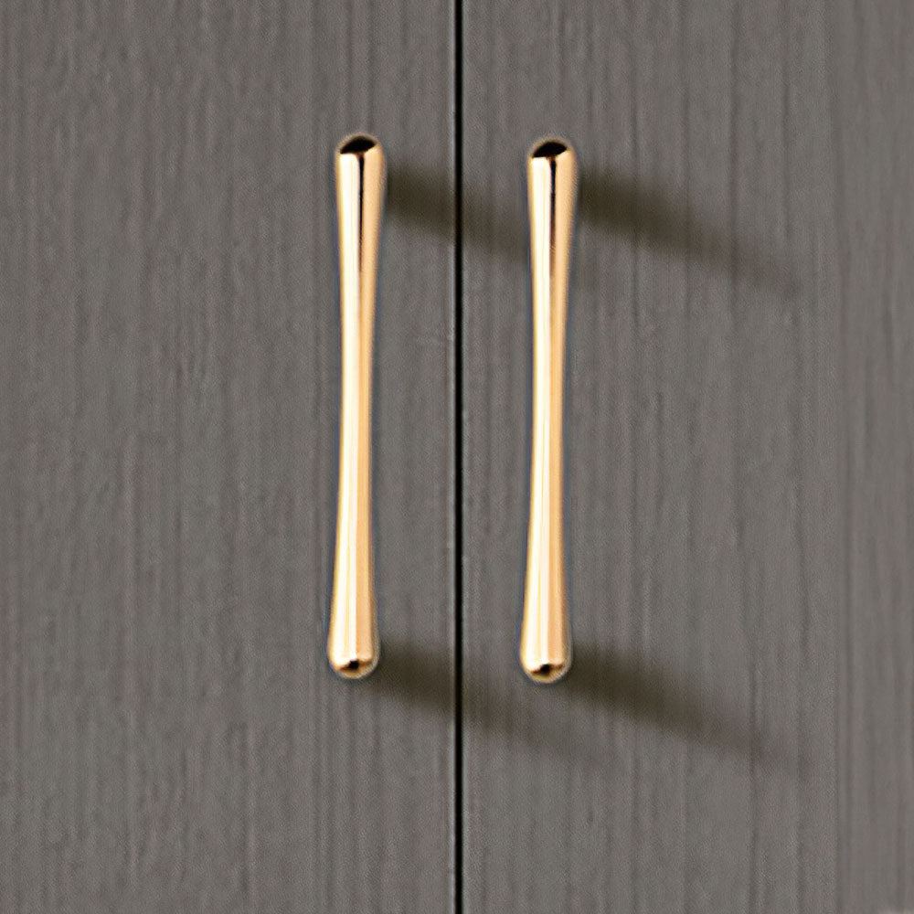 Comforsyco Gold D-Shaped Cabinet Pulls and Knobs for Wardrobes