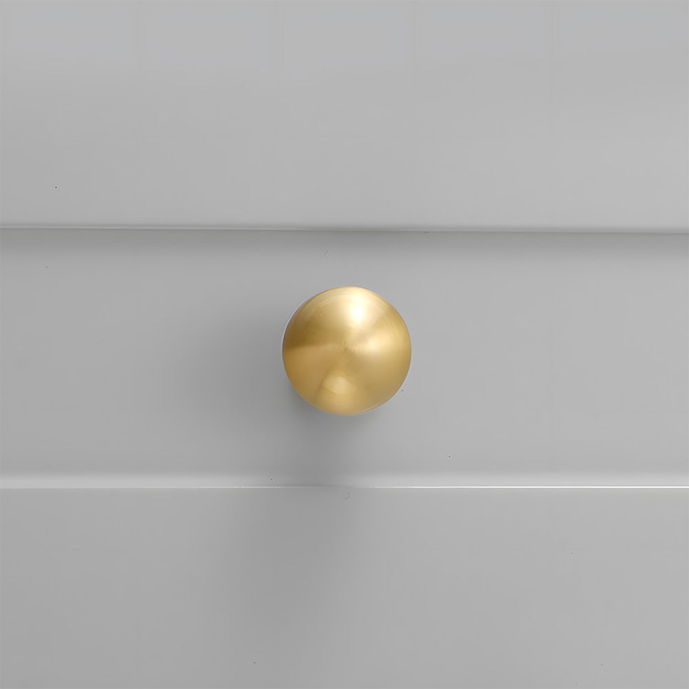 Comforsyco Gold-Finish Turned Brass Cabinet Handles and Knobs for Wardrobes