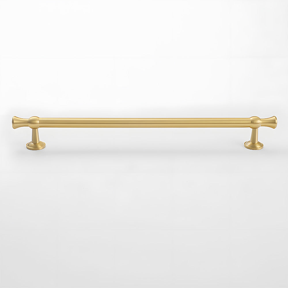 Comforsyco Gold-Finish Turned Brass Cabinet Handles and Knobs for Wardrobes