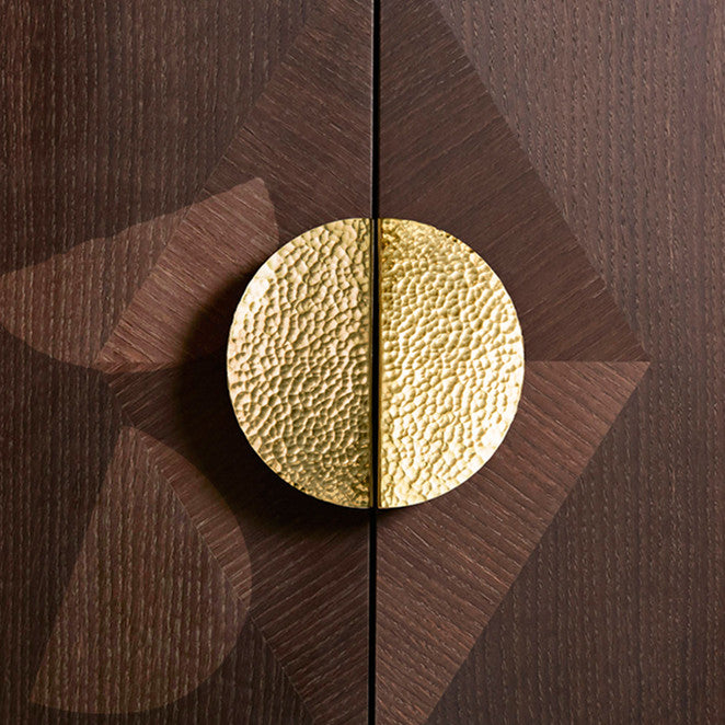 Comforsyco Gold Half Moon Cabinet Pulls, Solid Brass Drawer Handles
