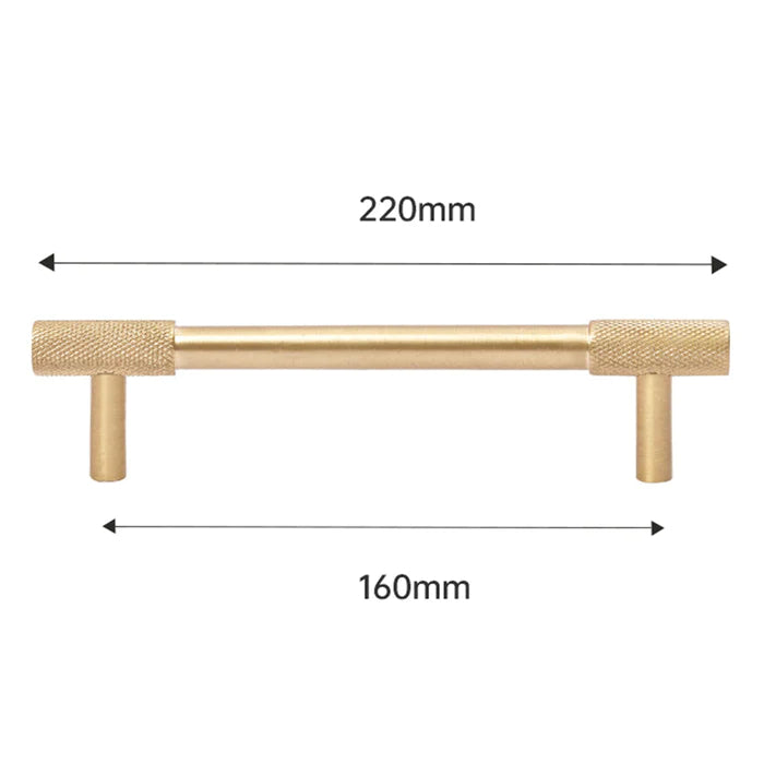 Comforsyco Gold Knurled Cabinet Handles, Drawer Pulls and Knobs