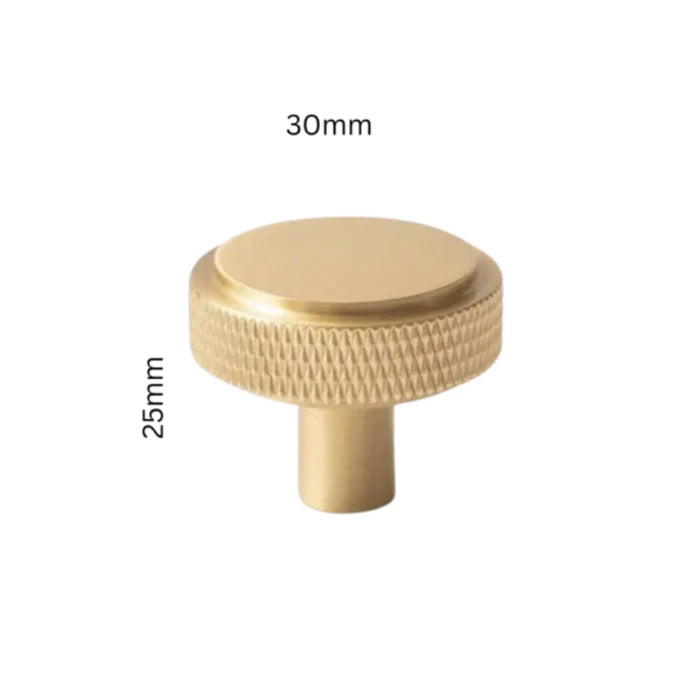 Comforsyco Gold Knurled Cabinet Handles, Drawer Pulls and Knobs