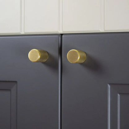 Comforsyco Gold Knurled Cabinet Handles, Drawer Pulls and Knobs