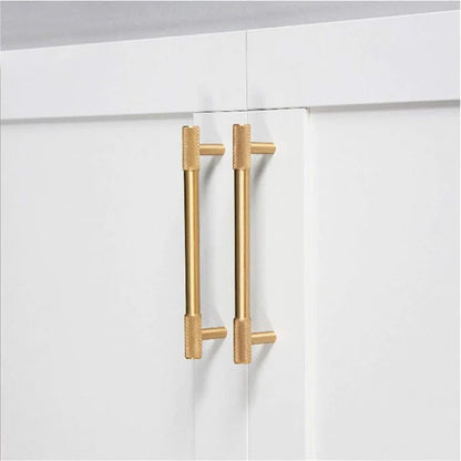 Comforsyco Gold Knurled Cabinet Handles, Drawer Pulls and Knobs