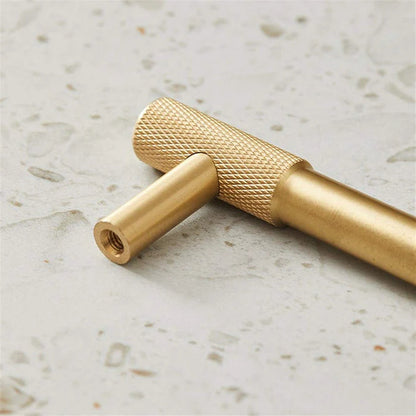 Comforsyco Gold Knurled Cabinet Handles, Drawer Pulls and Knobs