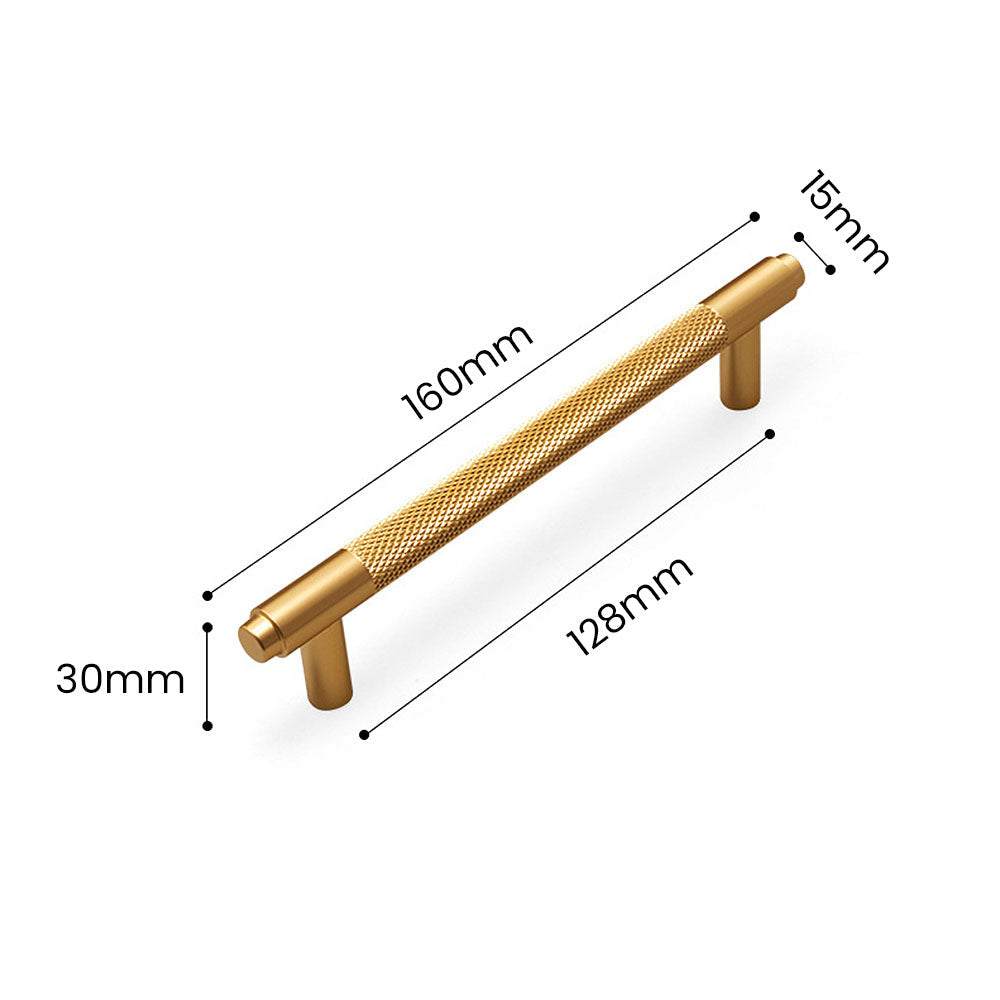 Comforsyco Gold Knurled Cabinet Pulls, Aluminum Alloy Drawer Handles