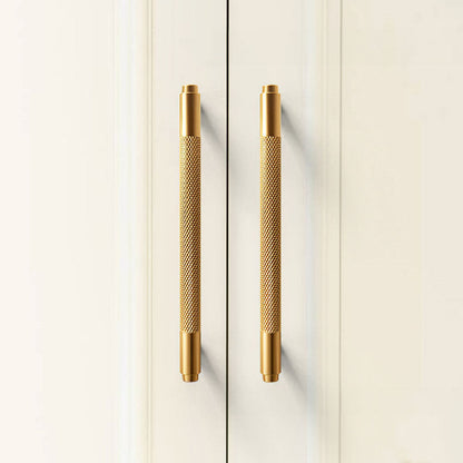 Comforsyco Gold Knurled Cabinet Pulls, Aluminum Alloy Drawer Handles