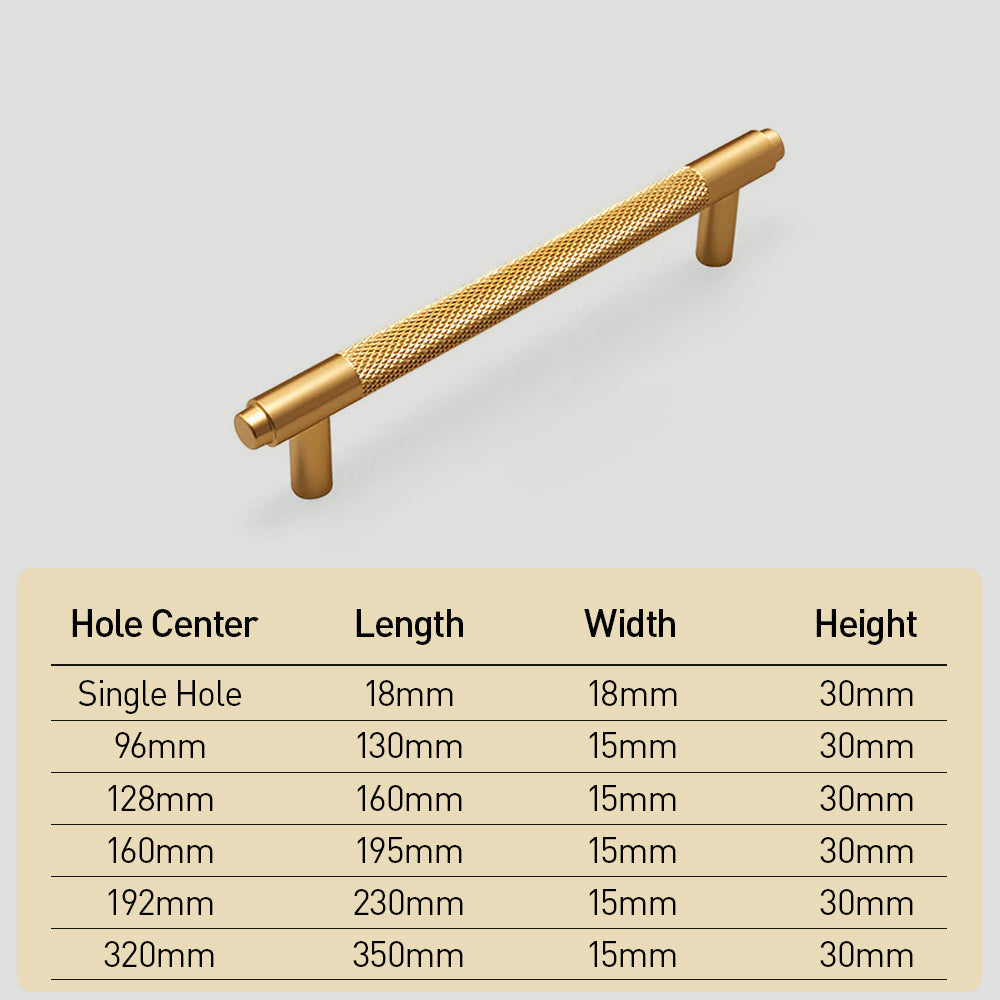 Comforsyco Gold Knurled Cabinet Pulls, Aluminum Alloy Drawer Handles