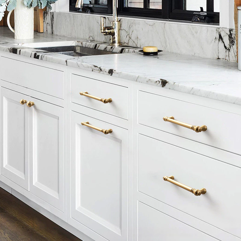 Comforsyco Gold Pumpkin Head Cabinet Pulls and Knobs for Wardrobes