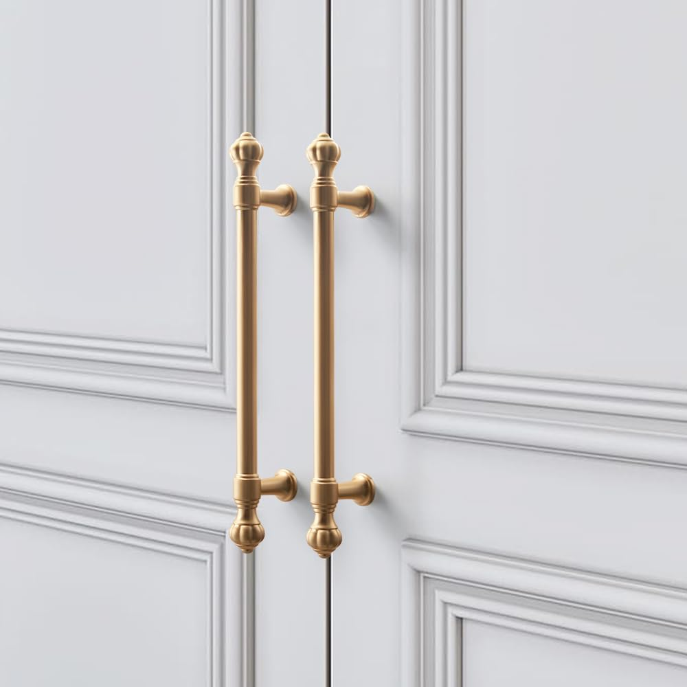Comforsyco Gold Pumpkin Head Cabinet Pulls and Knobs for Wardrobes