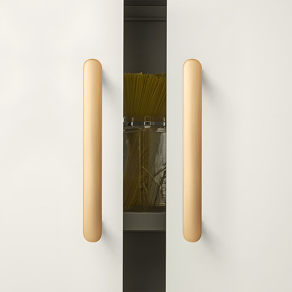 Comforsyco Gold Round Bar Cabinet Pulls and Knobs for Wardrobes