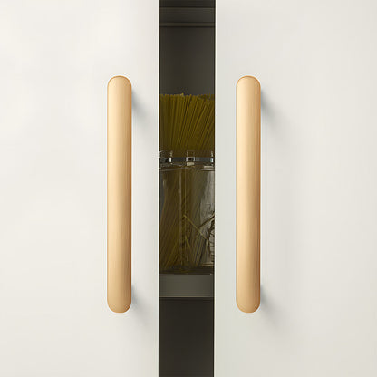 Comforsyco Gold Round Bar Cabinet Pulls and Knobs for Wardrobes