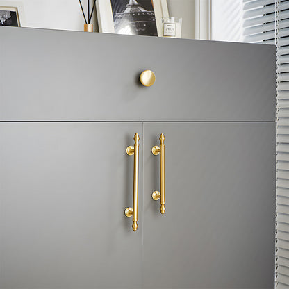 Comforsyco Gold Round Bar Drawer Handles and Cabinet Knobs
