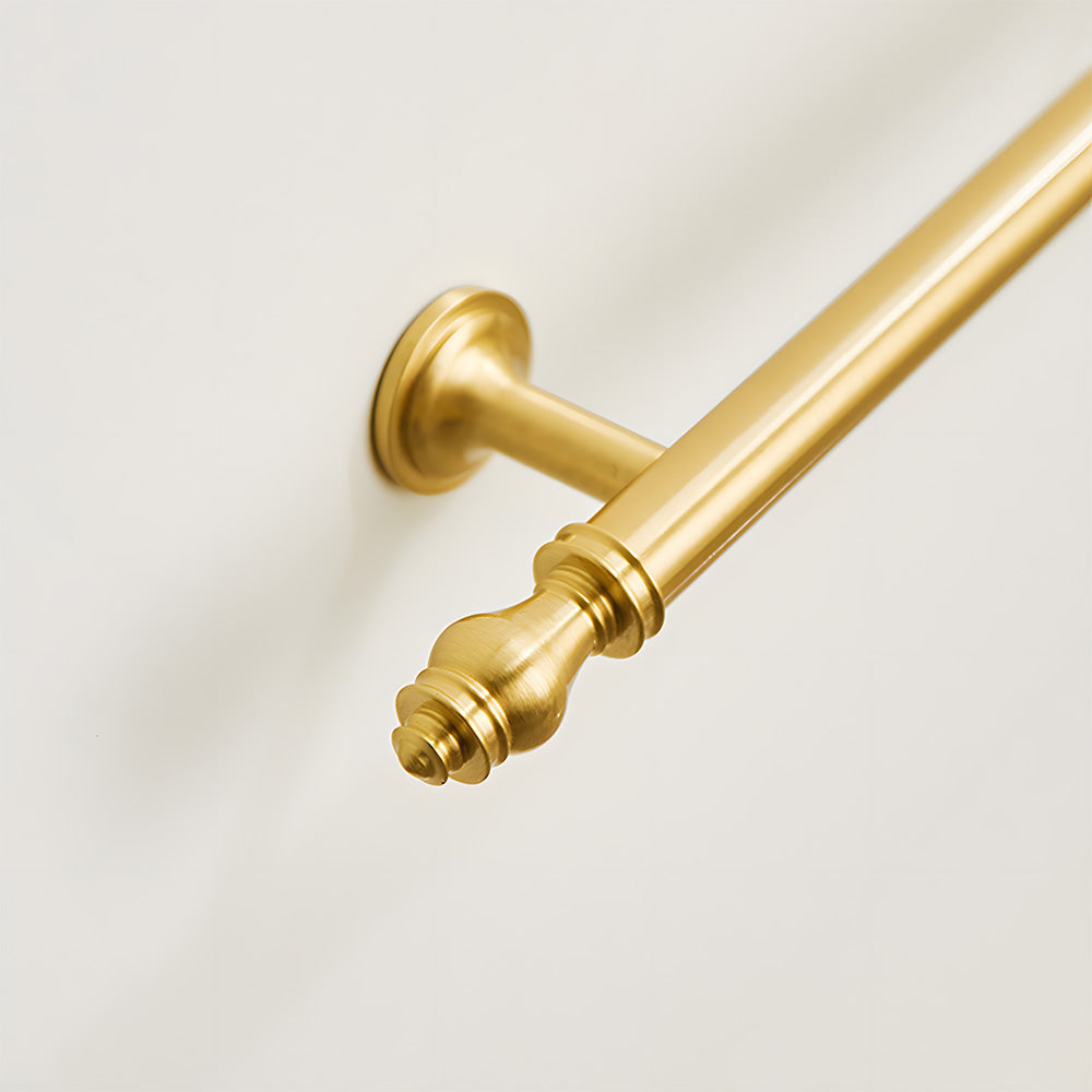 Comforsyco Gold Round Bar Drawer Handles and Cabinet Knobs