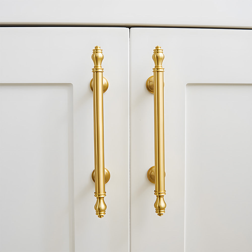Comforsyco Gold Round Bar Drawer Handles and Cabinet Knobs