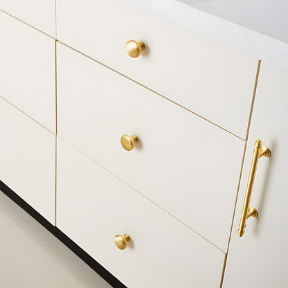 Comforsyco Gold Round Bar Drawer Handles and Cabinet Knobs