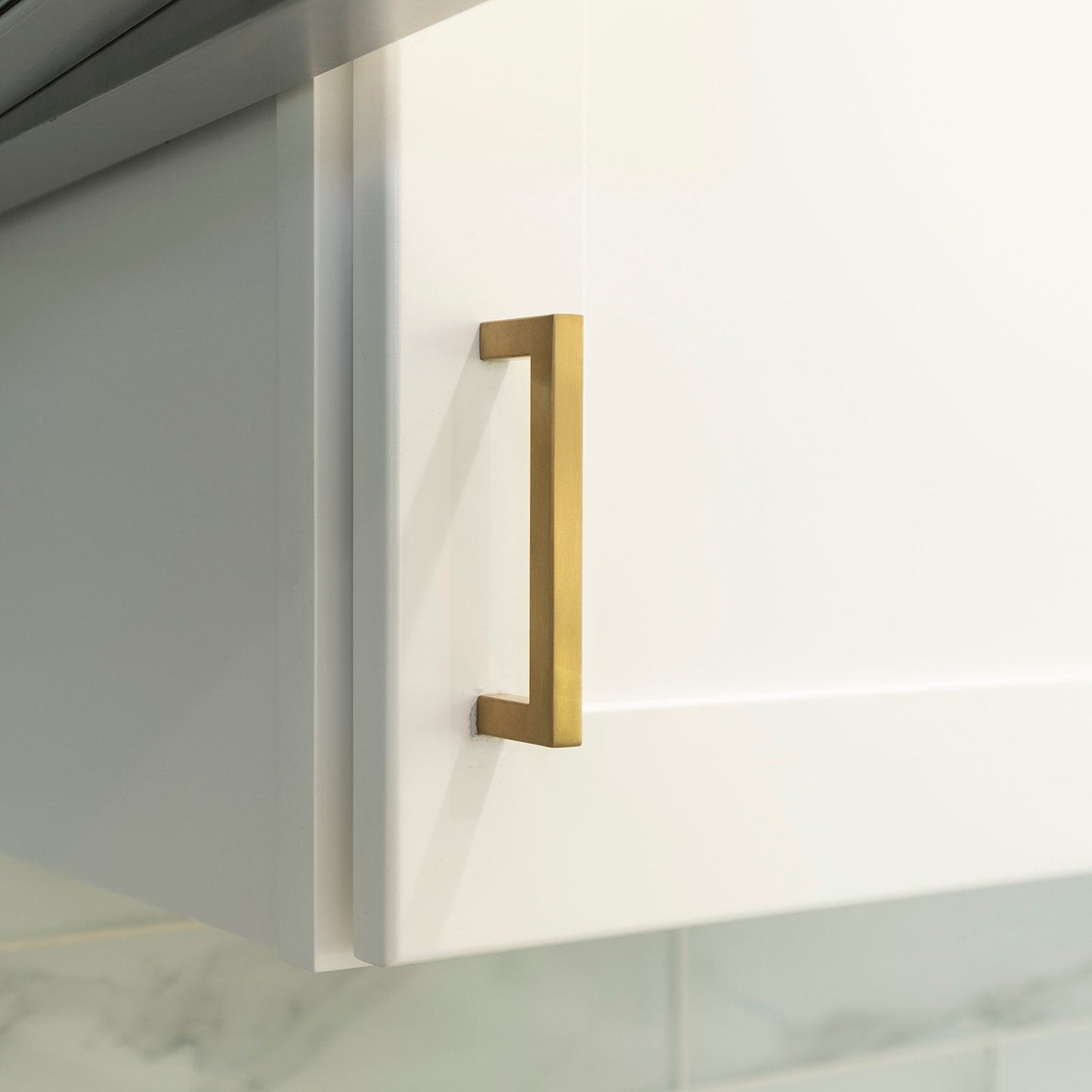 Comforsyco Gold Square Brushed Brass Kitchen Handles