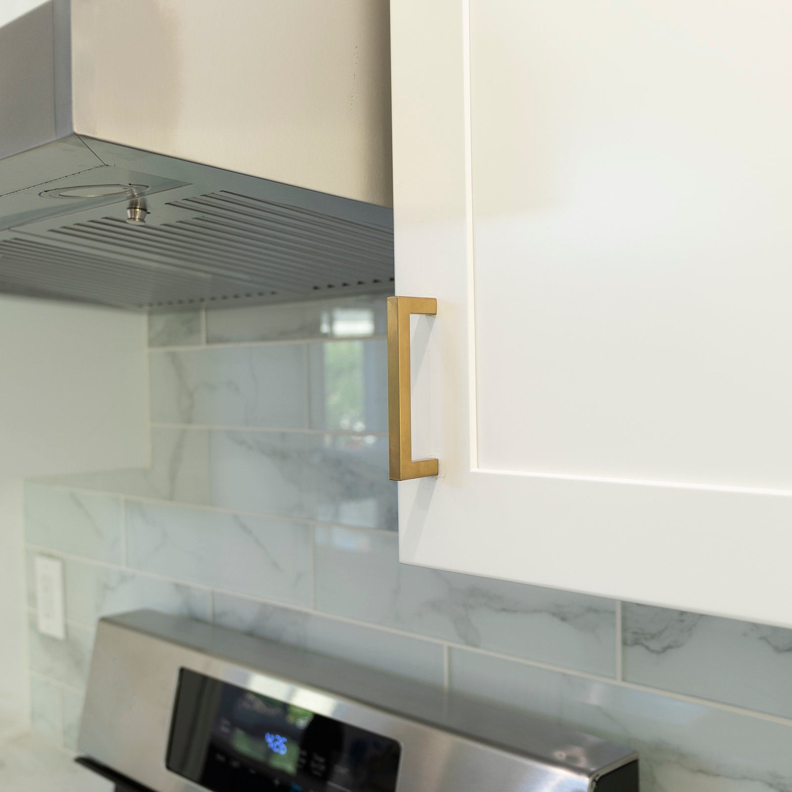 Comforsyco Gold Square Brushed Brass Kitchen Handles