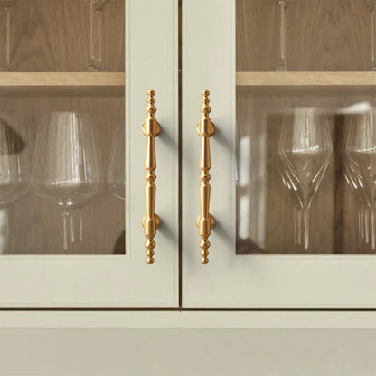 Comforsyco Gold Turned Bar Cabinet Handles and Drawer Pulls