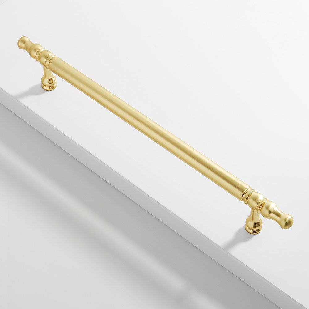 Comforsyco Gold Turned Round Bar Cabinet Handles and Drawer Pulls