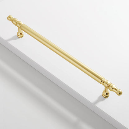 Comforsyco Gold Turned Round Bar Cabinet Handles and Drawer Pulls