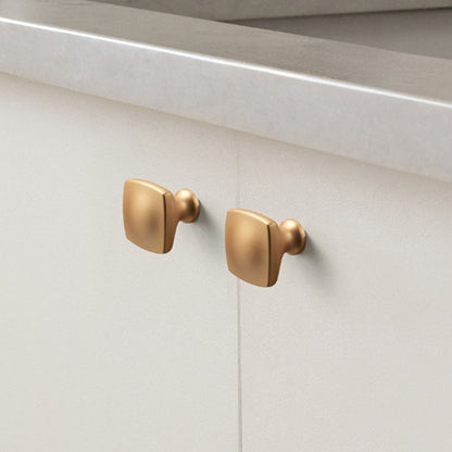 Comforsyco Gold / White Curved Cabinet Handles and Matching Knobs