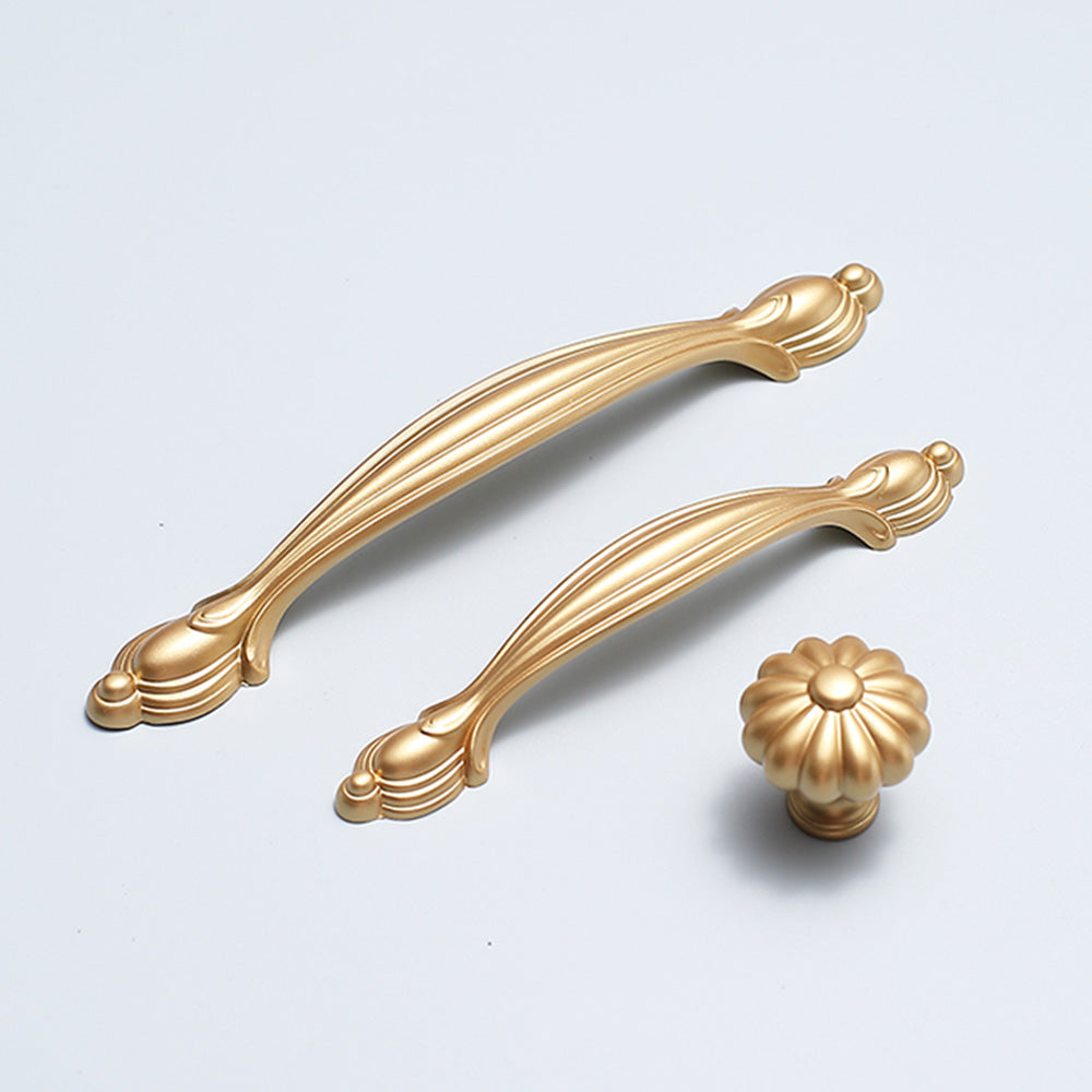 Comforsyco Gold Zinc Alloy Cabinet Handles and Flower Knobs