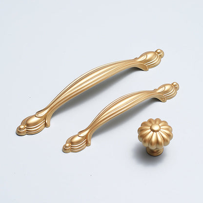 Comforsyco Gold Zinc Alloy Cabinet Handles and Flower Knobs