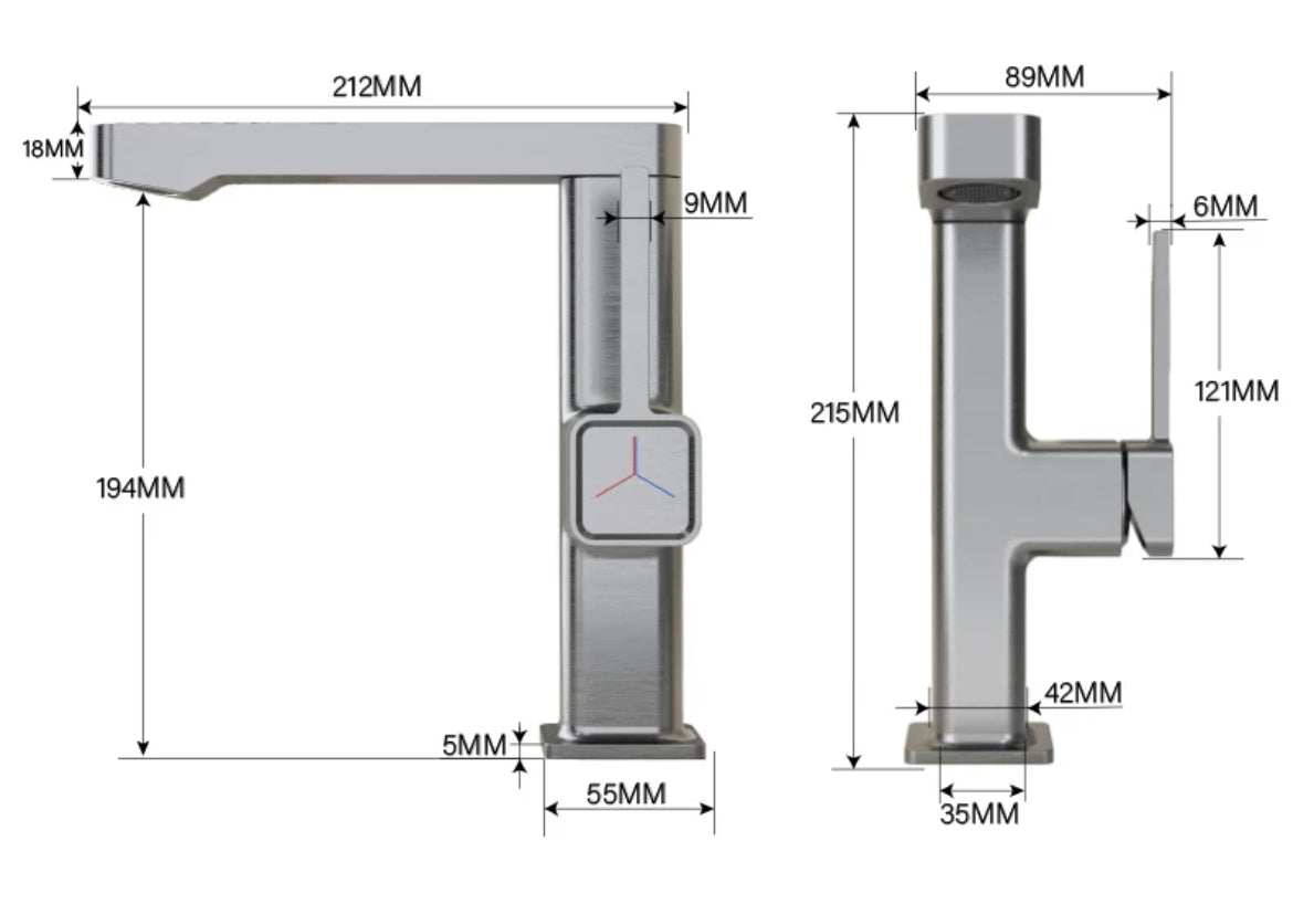 Graven Modern 360° Swivel Single-Hole Bathroom Sink Faucet