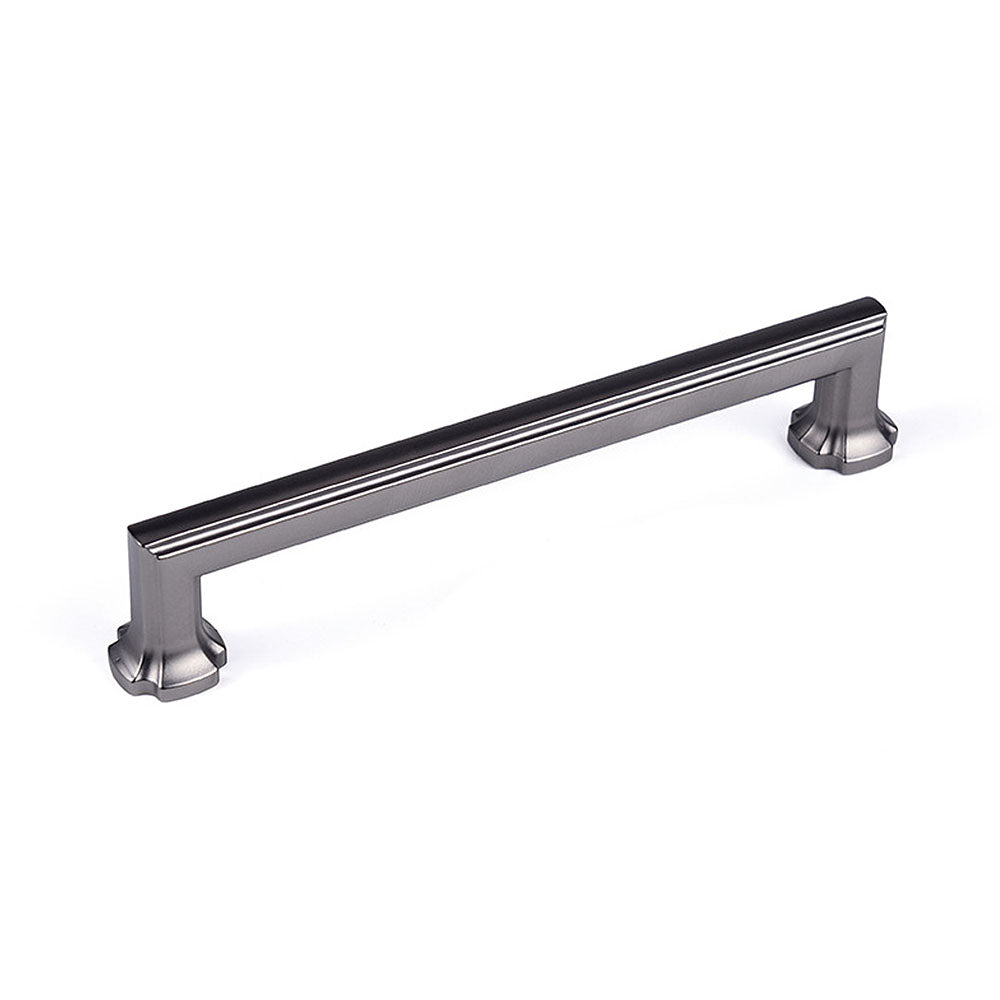 Comforsyco Grooved Black Gray Cabinet Handles and Knobs