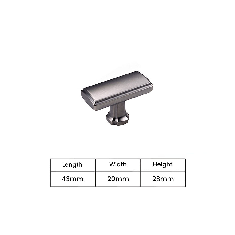 Comforsyco Grooved Black Gray Cabinet Handles and Knobs