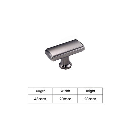 Comforsyco Grooved Black Gray Cabinet Handles and Knobs