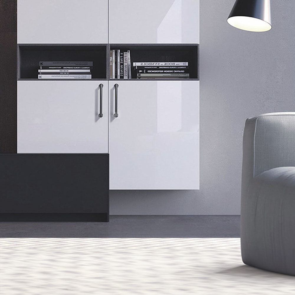 Comforsyco Grooved Black Gray Cabinet Handles and Knobs