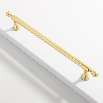 Comforsyco Grooved Gold Zinc Alloy Cabinet Handles and Knobs